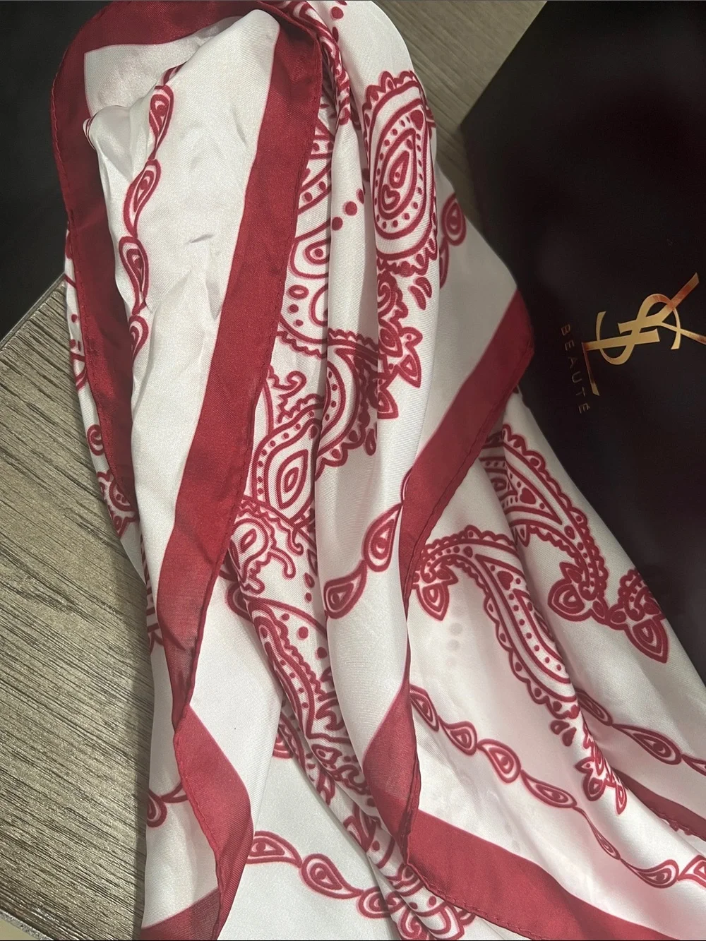 YSL Red Quilted Vanity Case
